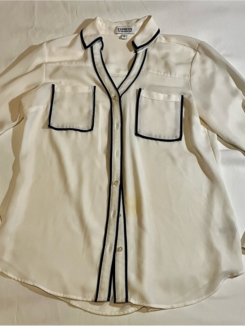 Express white button down shirt